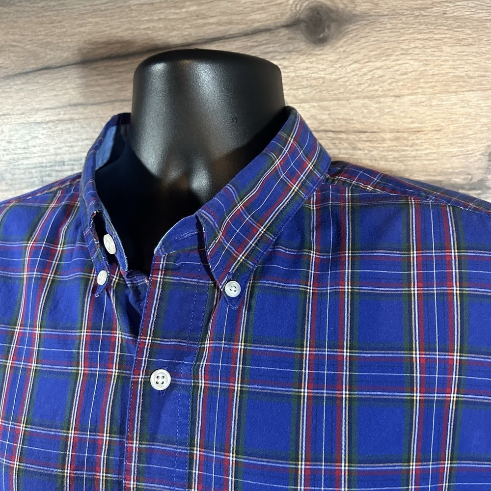 Vintage 1990s Chaps Plaid Easy Care Button Down Shirt, Men's Size XL Y2K - Picture 2 of 9